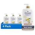 thumbnail image 1 of (4 pack) Ivory Deeply Moisturizing Body Wash, Notes of Vanilla Scent, 798 ml, 1 of 13