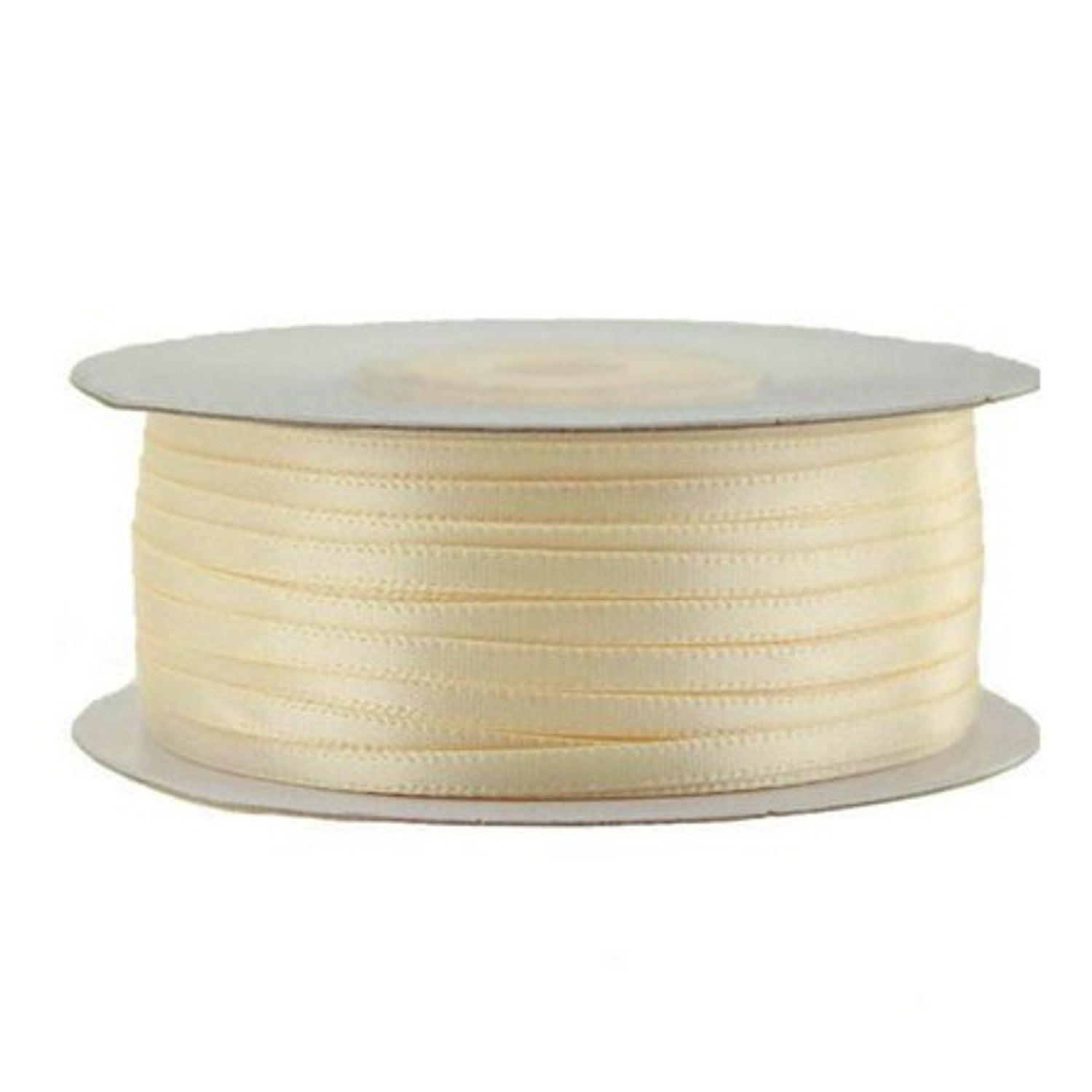 Ivory White Ribbon 1/16in. Wide Ivory Double Faced Satin Ribbon - 100 Yards - Walmart.com