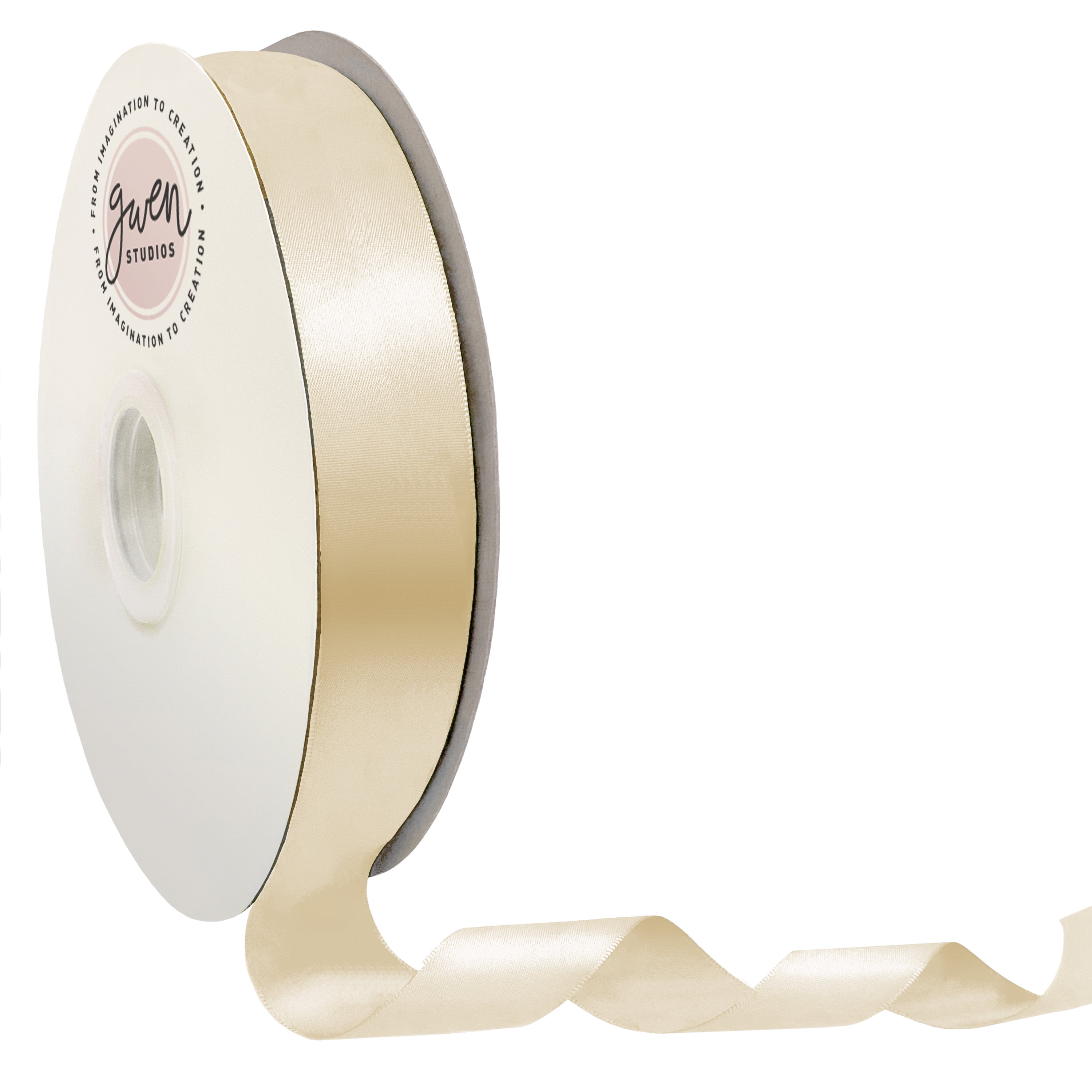 Wide Cream Ribbon Wired Ivory Ribbon Ivory Satin Middle 