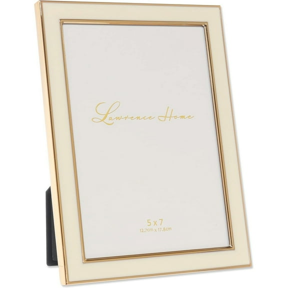 Ivory Enamel w Gold 4x6 frame - 5x7