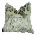 thumbnail image 1 of Ivory Faux Rabbit Fur Handmade Double Sided Throw Pillow, Ivory & Gray - 24 x 24 in., 1 of 1