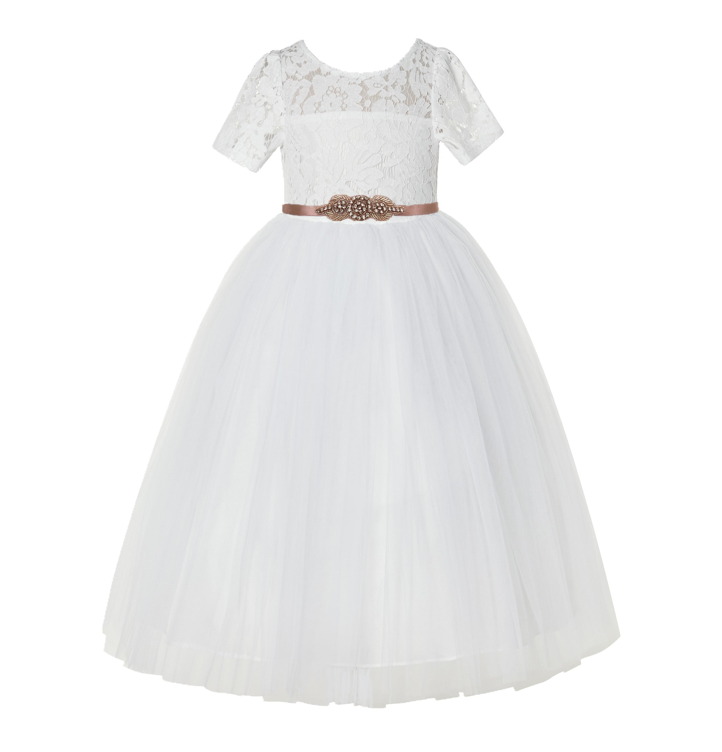 ivory church dresses Veaul 2026 Modest Simple Ivory Ruffle Short Sleeve Wedding Dresses 2021 Off-The-Shoulder Crossed