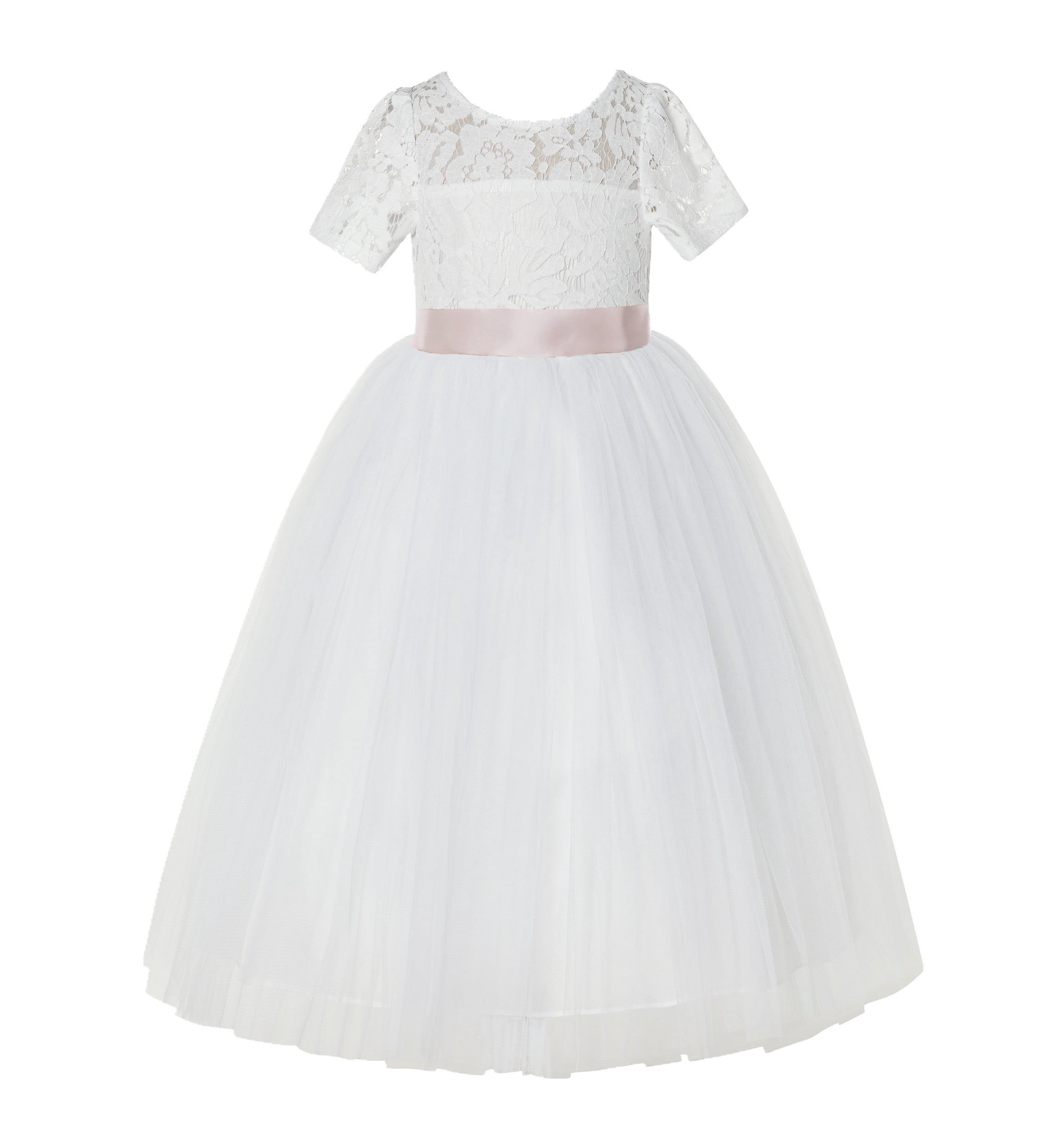 juniors ivory lace dress Ivory lace flower girl dress Flower girl tulle dress Flower girl proposal baby dress Junior bridesmaid dress