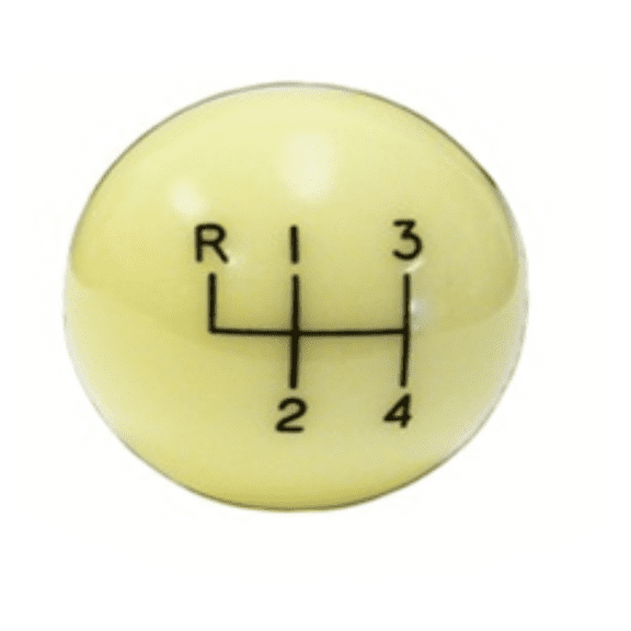 Ivory Four Speed Shift Knob With 3/8 Coarse Thread GTO Firebird Camaro 442 Nova