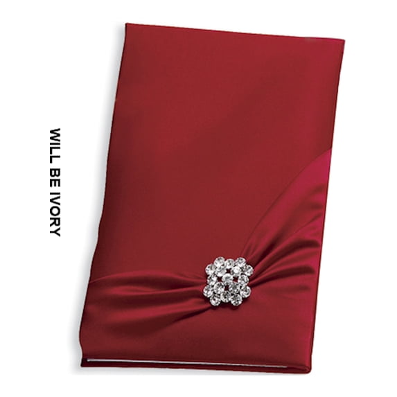 Ivory Garbo (Holds 600 Signatures) Guest Book Designer Jewelry by Sweet Pea