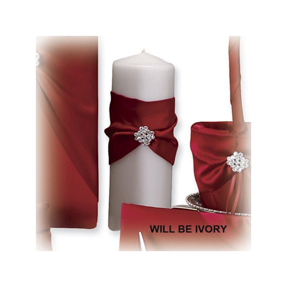 Ivory Garbo Pillar Candle Designer Jewelry by Sweet Pea