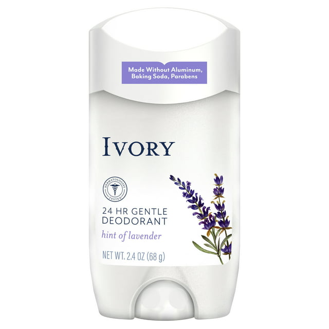 Ivory Gentle Deodorant Stick, Hint of Lavender, 2.4oz