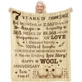 thumbnail image 1 of Ivory Gifts for 14th Anniversary Blanket, 14th Anniversary Wedding Gifts for Husband Wife Couple, 14 Year Anniversary Romantic Gifts for Him Her, Happy Anniversary Decorations Presents for Women Men, 1 of 5