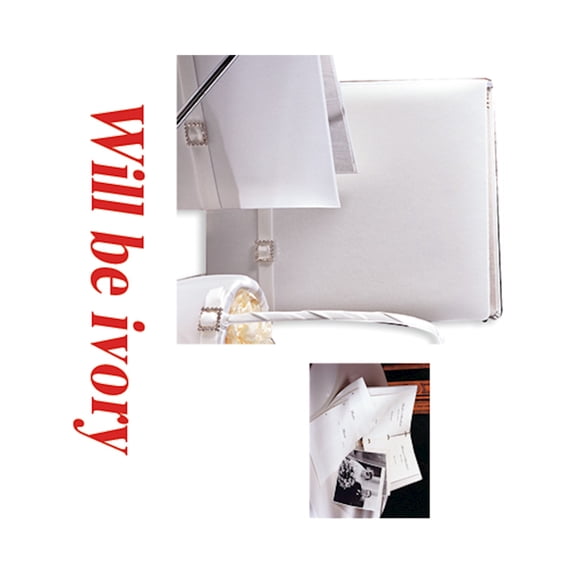 Ivory Glamour (Holds 240 Signatures, 3 Ring Binder) Memory Book Designer Jewelry by Sweet Pea