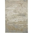thumbnail image 1 of Ivory Gold & Gray Abstract Rectangle Area Rug, 1 of 1