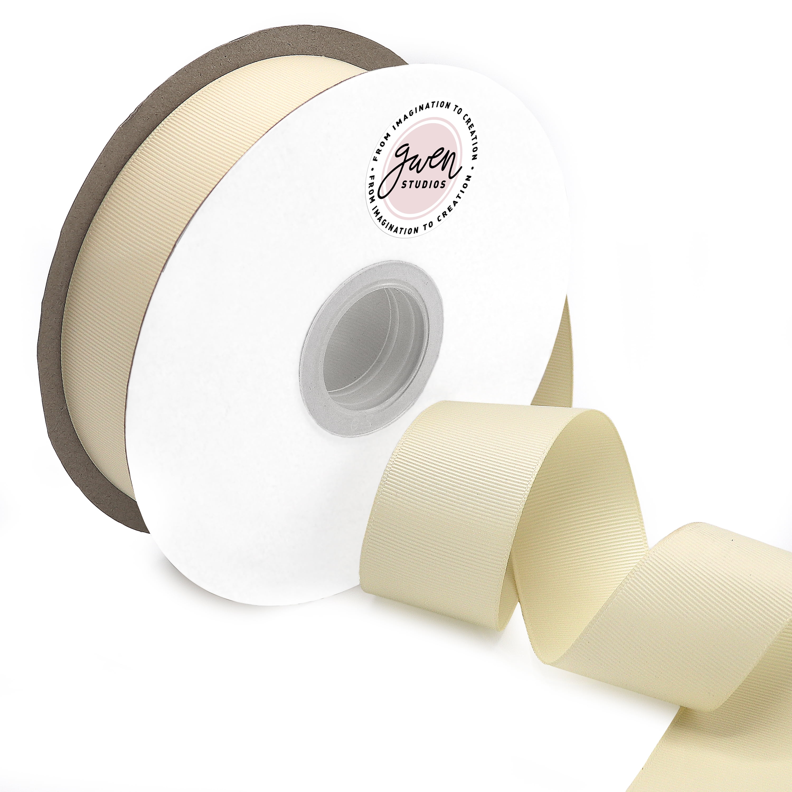 Ivory Grosgrain Ribbon, 1.5" x 50 Yards by Gwen Studios