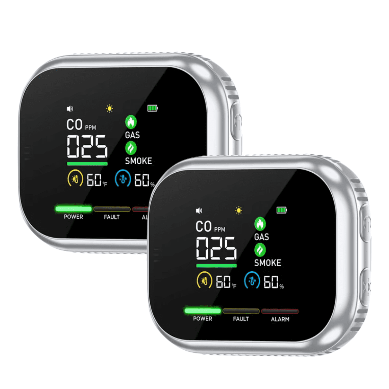 Ivory Home Sense CO Detector, 6-in-1 Portable Gas Monitor, Plug-in ...