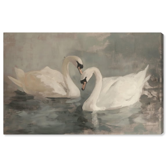 Ivory Idyllic Canvas Elegant Birds Art by Art Remedy, Gallery Wrapped, 24 x 16
