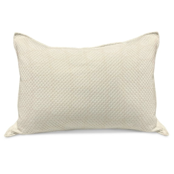 Ivory Knitted Quilt Pillowcover, Abstract Soft Pastel Colored Circular Round Shapes Pattern Simplistic and Design, Standard King Size Pillow Cover for Bedroom, 30" x 20", Cream, by Ambesonne