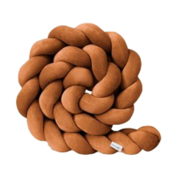 Ivory Knot Pillow Ball, Decorative Throw Pillow, Soft Round Knotted Cushion for Couch & Bedroom, Cute Home Decor, Braided Pillow for Living Room (5 ft)