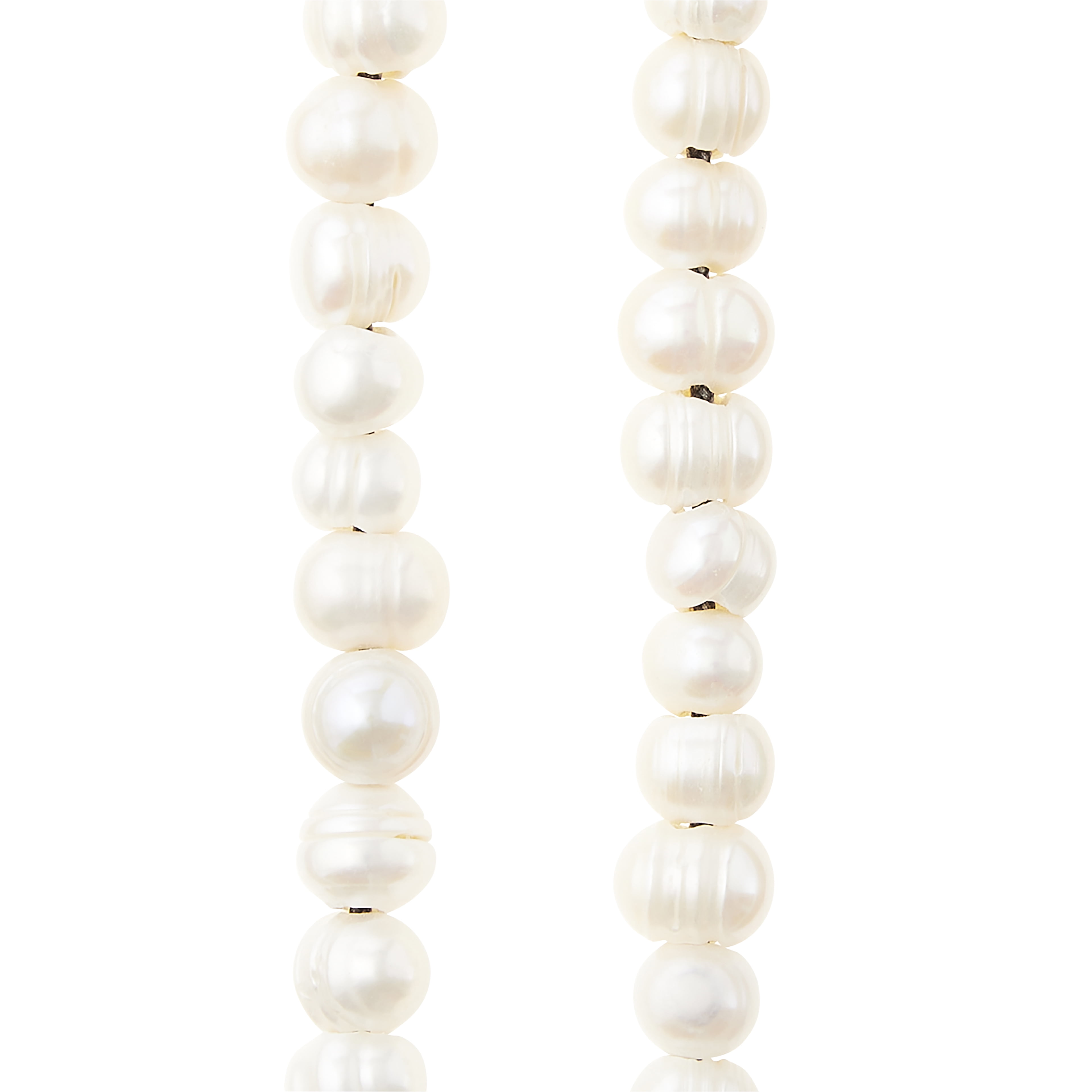 Ivory Large Hole Natural Pearl Nugget Beads by Bead Landing