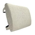 thumbnail image 1 of Ivory Lumbar Pillow, Baroque Style Curved Leaves and Floral Blooms Nature Beauty Continuous Design, Soft Back Cushion for Office Chairs with Adjustable Straps, 14" x 13", Cream, by Ambesonne, 1 of 7