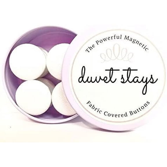 (Ivory) - Magnetic Comforter Clips, Set of 4, One size fits all, 400 thread count, Italian Egyptian Cotton, Key for Duvet Cover, Secures Bedding