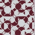 thumbnail image 1 of Ivory/Maroon Geometric Crepe de Chine, Fabric Sold By the Yard, 1 of 1