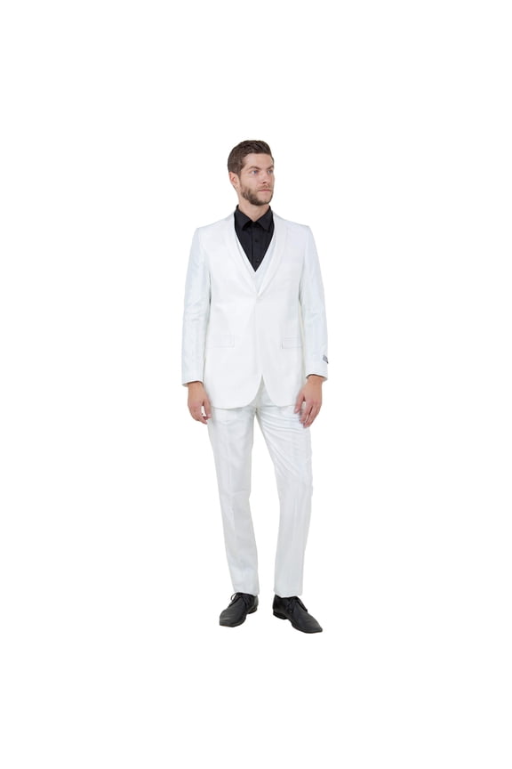 Ivory Men's Sharskin Slim-Fit 3-Piece Suit