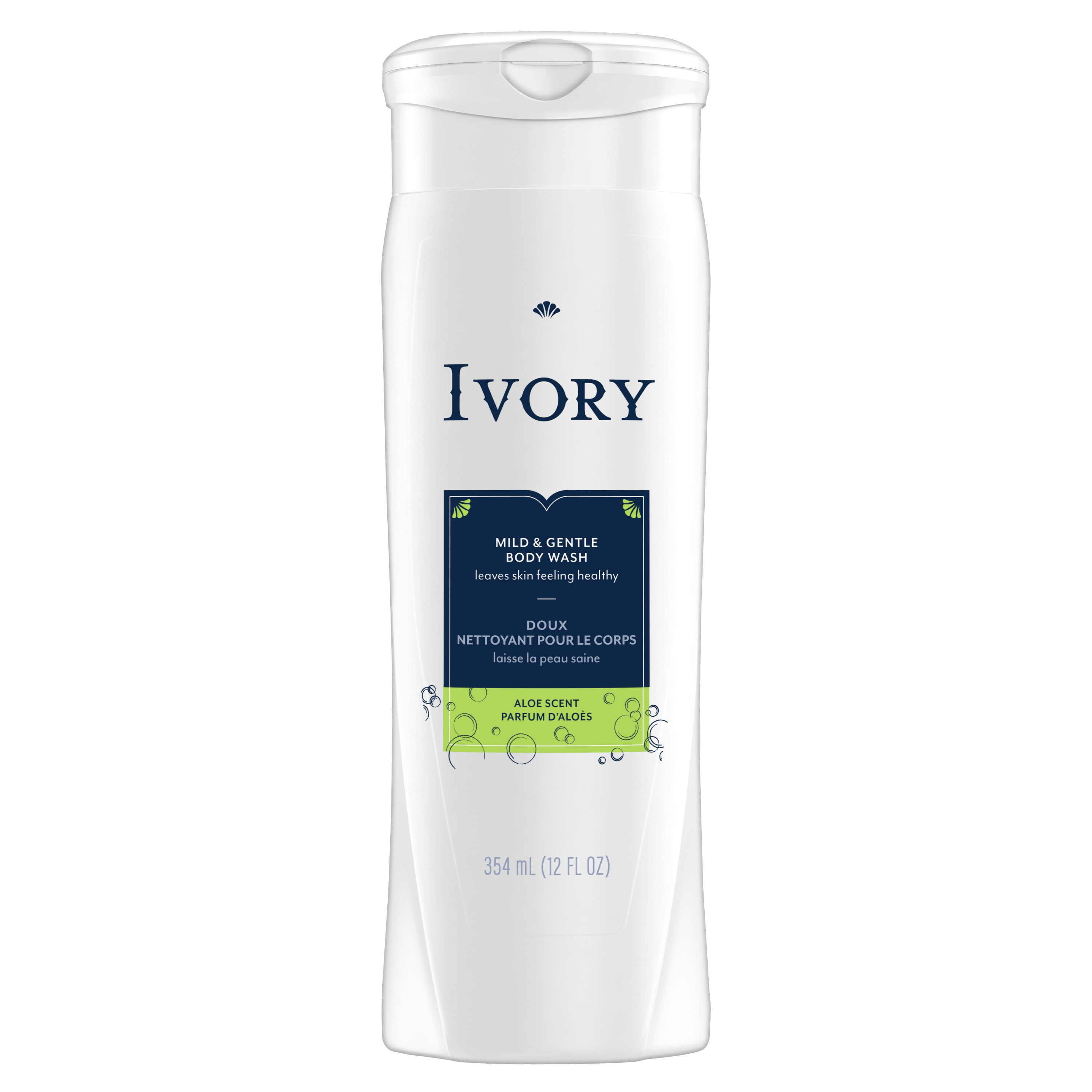 Ivory Mild & Gentle Body Wash, Aloe Scent, 12oz