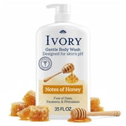 Ivory Mild & Gentle Body Wash, Milk & Honey Scent, for All Skin Types, 35 fl oz