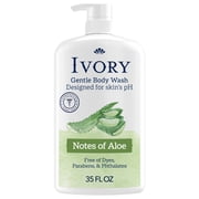 Ivory Body Wash, Mild and Gentle, Aloe Scent, for All Skin Types, 35 fl oz
