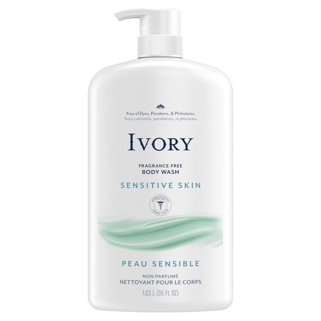 Ivory Mild and Gentle Body Wash, FragranceFree, 35 oz