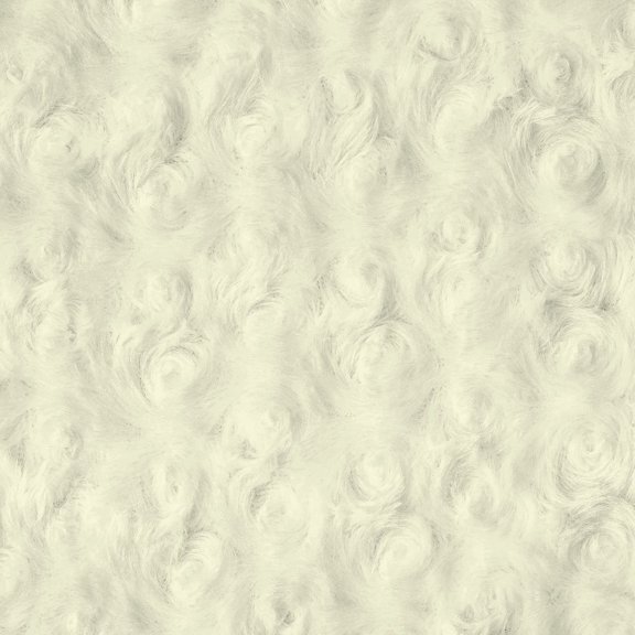 Ivory Minky Rosebud Cuddle- By The Yard- 58"/60" 100% Polyester Lap Blankets and Throws, Apparel, Home Decor, Quilting, Craft and DIY Project.