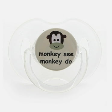 Ivory Monkey See Monkey Do Pacifier