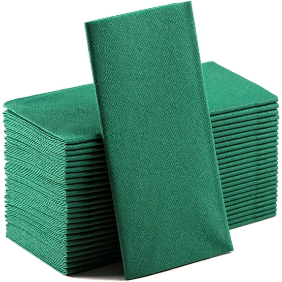 Ivory Napkins | Linen Feel Guest Disposable Cloth Like Paper Dinner Napkins | Hand Towels | Soft, Absorbent, Paper Hand Napkins for Kitchen, Bathroom, Parties, Weddings, Dinners Or Events | 50 Pack