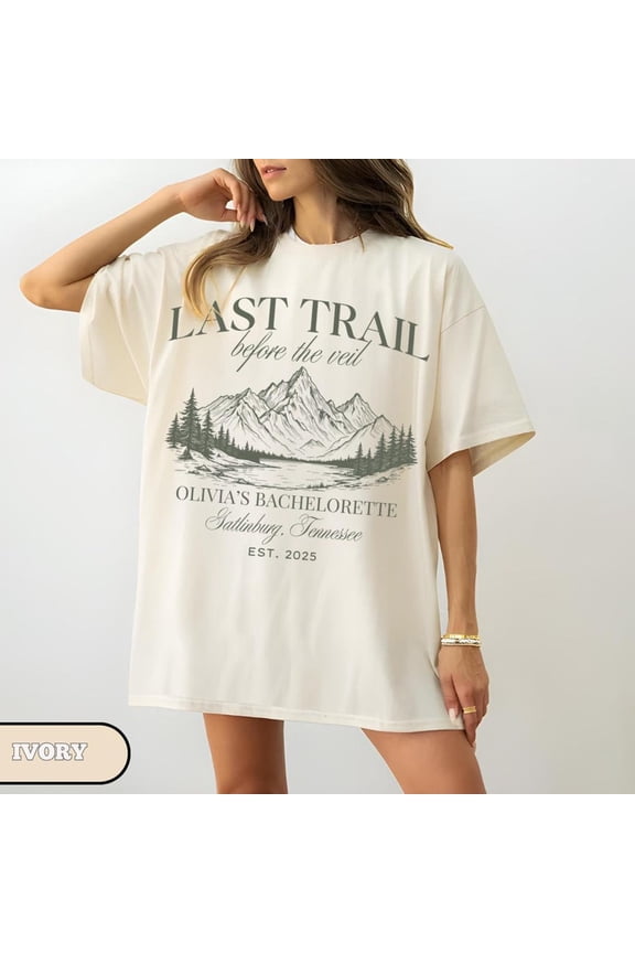 Ivory Oversized Scenic Bachelorette Mountain Adventure Graphic Comfort Colors T-Shirt Soft Relaxed Fit Trip Souvenir