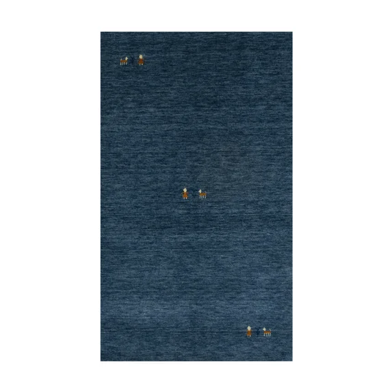 Magic Rugs Steel Blue Pictorial Gabbeh Modern Rug, 3' x 5'