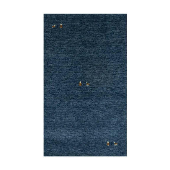 Magic Rugs Steel Blue Pictorial Gabbeh Modern Rug, 3' x 5'