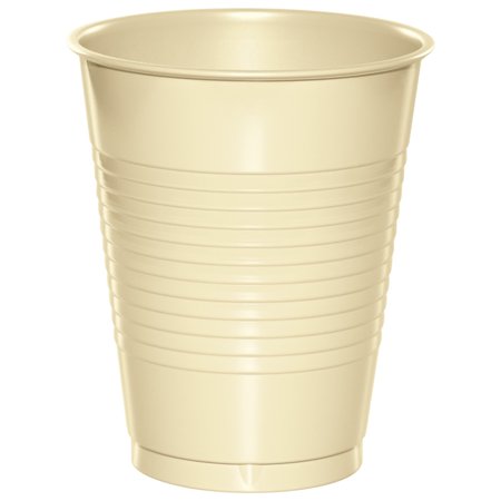 Ivory Plastic Cups for 20 Guests