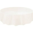 thumbnail image 1 of Ivory Plastic Party Tablecloth, Round, 84in, 1 of 2