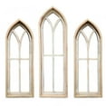 thumbnail image 1 of Ivory Point Cathedral Wood Window Collection - Set of 2 Medium Ivory Points + 1 Large Ivory Point  Rustic Cathedral, 1 of 7
