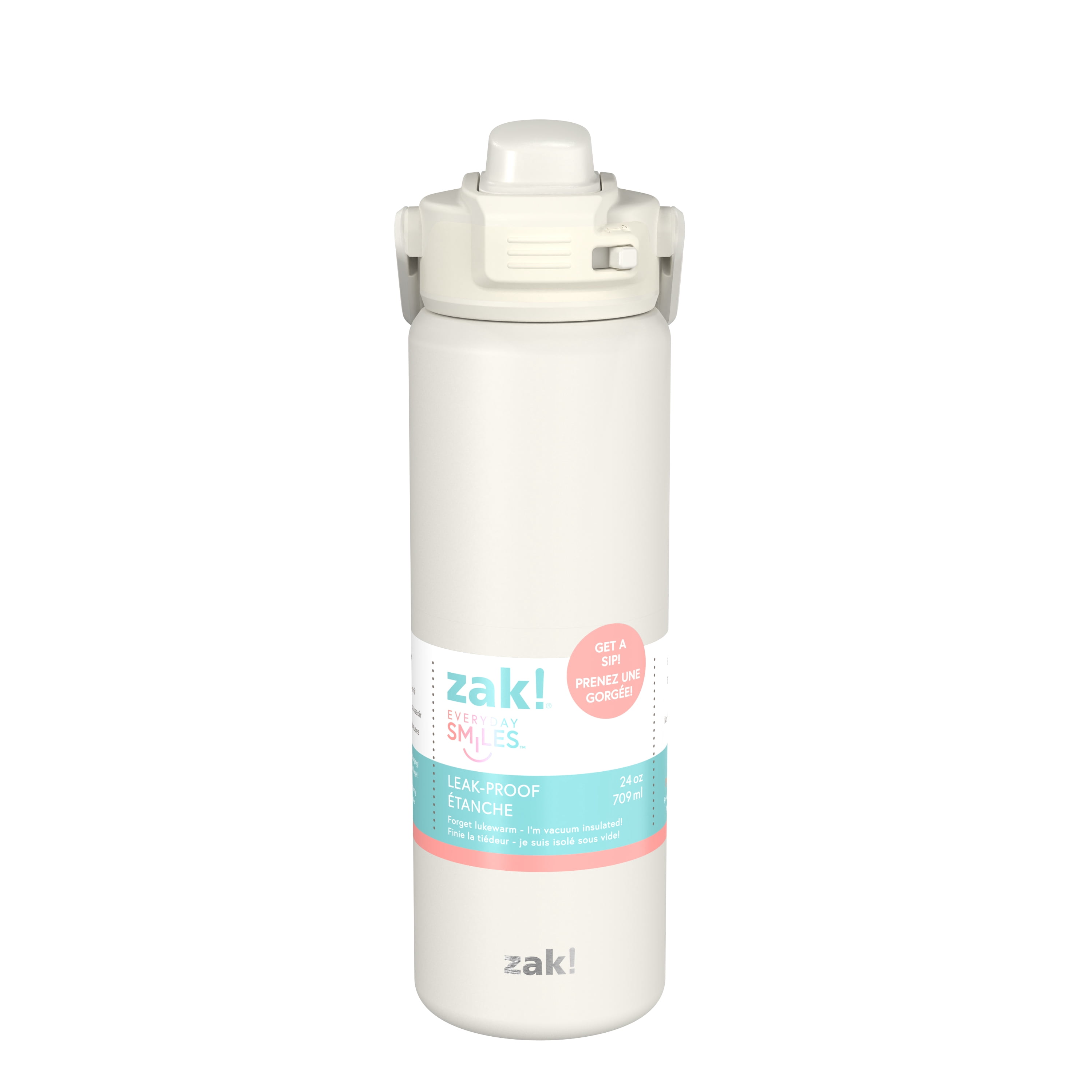 Ivory Powder Coat 24oz Stainless Steel Vacuum Beacon Bottle