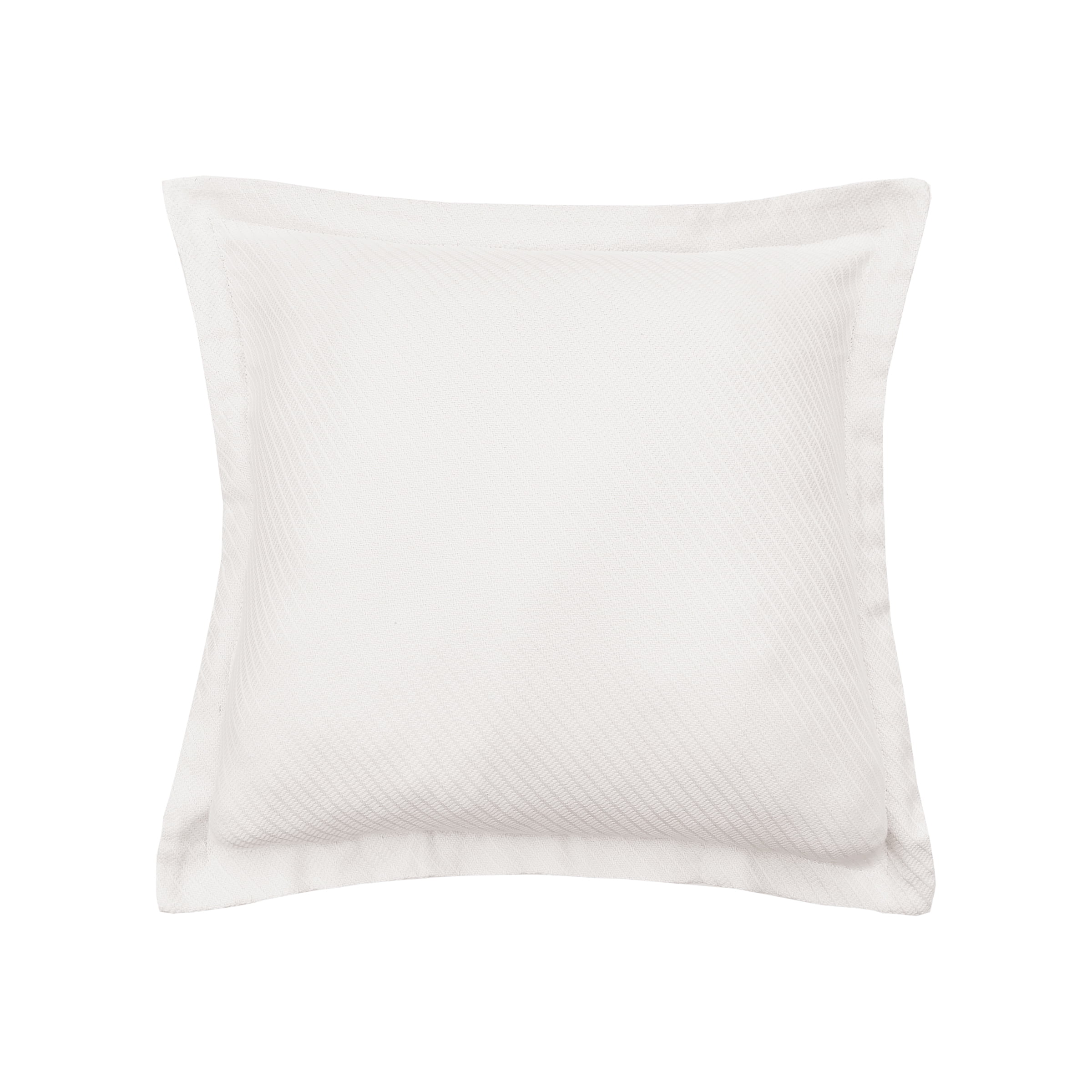 Ivory Cotton Euro Pillow Sham with Elegant Texture