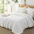thumbnail image 1 of Ivory Quilt Set King - 3-Piece Lightweight Bedspread 106"x96" with 2 Pillow Shams, Soft Coverlet Thin Comforter for Modern Bedrooms, All Season Bedding Set, 1 of 17