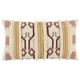 thumbnail image 1 of Ivory Red Southwestern Pattern Lumbar Pillow, 1 of 5