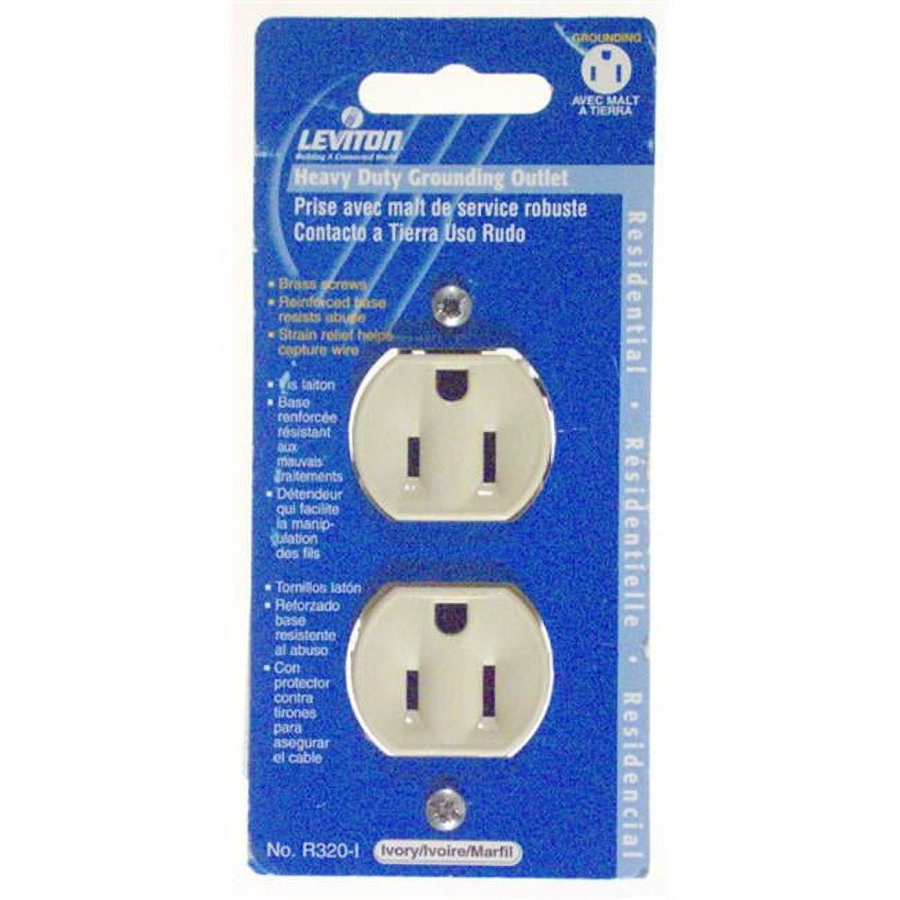 White Commercial Grade Straight Blade Duplex Receptacle | Heavy-Duty Electrical Outlet For Commercial Use