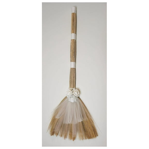 Ivory Rose Jump Broom Wedding Bridal Jumping Ceremony 34 Inch