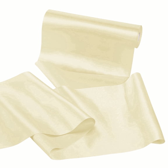 THEGLY Ivory Satin Ribbon 12 Inch 25 Yards Fabric Large Silk Ribbon for Gift Wrapping Cutting Ceremony Kit Grand Opening Chair Sash Table Hair Car Bows Sewing Craft