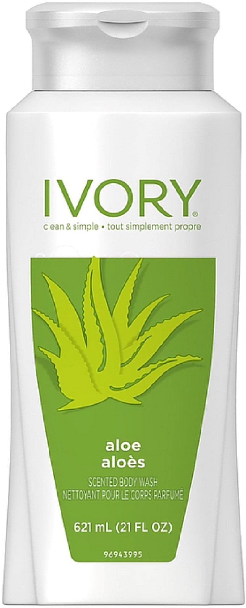 Ivory Scented Body Wash, Aloe 21 oz (Pack of 4)