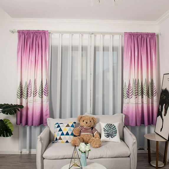 Ivory Sheer Curtains 96 Inch Length 1 Panel, Elegant Light Filtering Voile Window Treatment Drapes for Living Room Bedroom, 42W x 96L Inches, 1 Pack, Purple