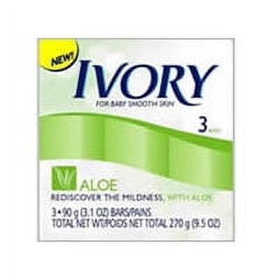 Ivory Soap Bath Bar Aloe - 3.1 Oz, 3 Packs, 2 Pack