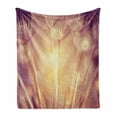 thumbnail image 1 of Ivory Soft Flannel Fleece Blanket, Close up Dandelion Plant Petals Spring Inspiration Nature Mother Earth Theme Picture, Cozy Plush for Indoor and Outdoor Use, 60" x 80", Peach Coral, by Ambesonne, 1 of 6