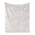 thumbnail image 1 of Ivory Soft Flannel Fleece Blanket, Floral Pattern Spring Season Blossoms Branches Leaf Beauty Field Ornamental Design, Cozy Plush for Indoor and Outdoor Use, 60" x 80", White Beige, by Ambesonne, 1 of 6