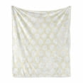 thumbnail image 1 of Ivory Soft Flannel Fleece Blanket, Retro Large Polka Dots Pattern with Big Circles Disc Shaped Rounds Soft Illustration, Cozy Plush for Indoor and Outdoor Use, 50" x 60", White Beige, by Ambesonne, 1 of 6